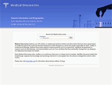 Tablet Screenshot of discoveriesinmedicine.com